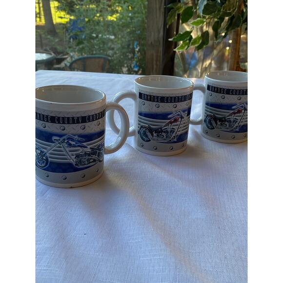 VTG 2005 Set of 3 Orange County Choppers Mugs Ceramic 3.75 in Coffee Biker EUC - Picture 15 of 16